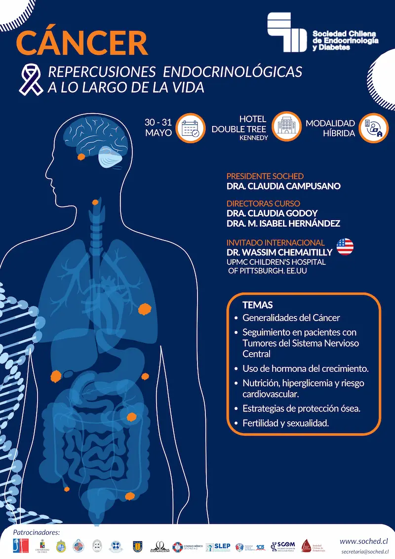 Curso SOCHED 2025: “Cáncer: Repercusiones Endocrinológicas” en Santiago, Chile. 